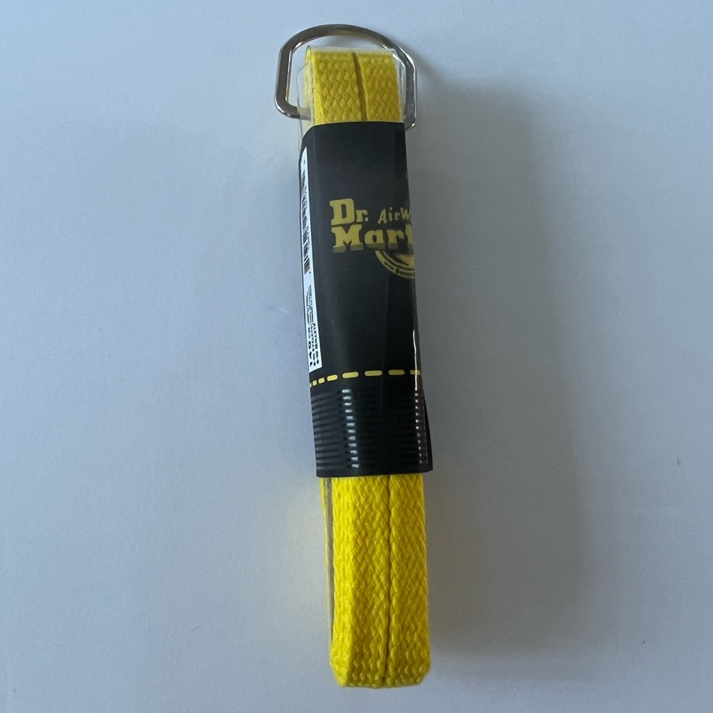 NEW AUTHENTIC DR MARTEN YELLOW FLAT LACE SHOE LACES